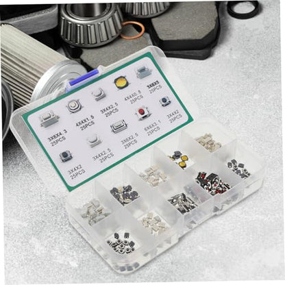 250pcs Push Button Switch Kit Momentary Tactile Push Switches for Car Arcade Game Parts Replacement Automotive