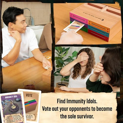 Exploding Kittens Survivor The Tribe Has Spoken, 3-6 Players, Ages 8+ | In the official Survivor card game Build alliances, find immunity idols, and vote rivals out iI. Quick to learn, family fun - style: The Tribe Has Spoken