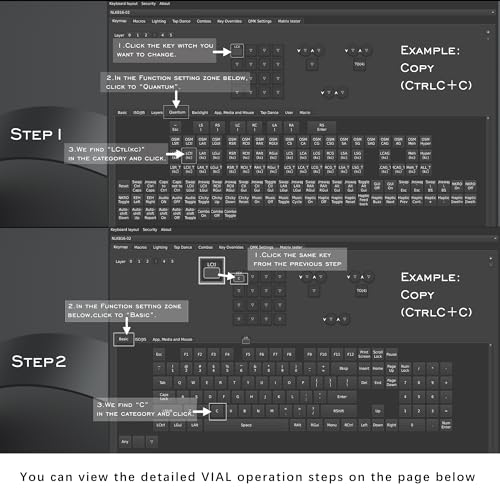 Programmable Keyboard,16 Key Triple Knobs Macro Keypad Programmable Designer, Programmable Keypad with Layer Screen, One Handed Gaming Keyboard for iOS,Windows (Grey) - color: Gray