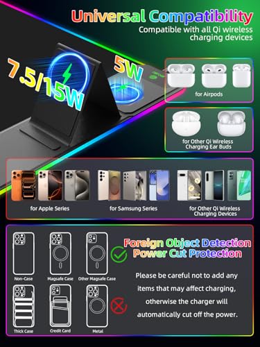 Mouse Pad with Foldable Phone Holder & Wireless Charger, XXL RGB Gaming Mousepad 31.5"x15.8" Large Desk Mat for Keyboard, Black Desk Pad with Dual Qi Charging Station | 11 Colors 5 Modes | Waterproof - color: Black-Right Phone Holder-31.5"x15.8"(with Char