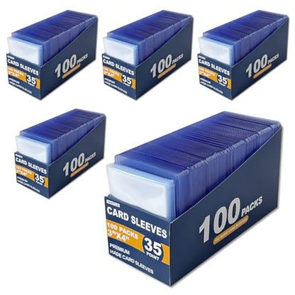 1000 Top Loaders for Cards for Baseball, Football, MTG Cards, Ultra-Clear Protectors for Trading Collectibles (500 Hard Sleeves+500 Soft Sleeves) - size: 500 Hard Sleeves+500 Soft Sleeves
