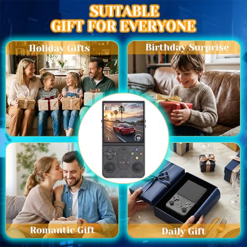 Upgrade S600 Retro Gaming Console, Anti-Slip Patterns Retro Handheld Game Console, 4.0 Inch 720x720 IPS Screen and 22,000+ Classic Games Retro Game Console for Gaming/Playdate/Party/Gift, Black 128G - style: Black 128G