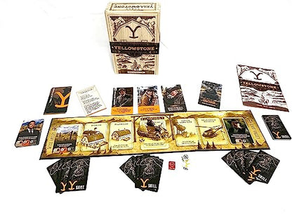 Buffalo Games - 옐로스톤 – 성인용 협동 보드 게임 - 히트 옐로스톤 TV 시리즈에서 영감을 얻음 - 고난이도 덱 빌딩 - 새로운 전략 분쟁 기반 게임