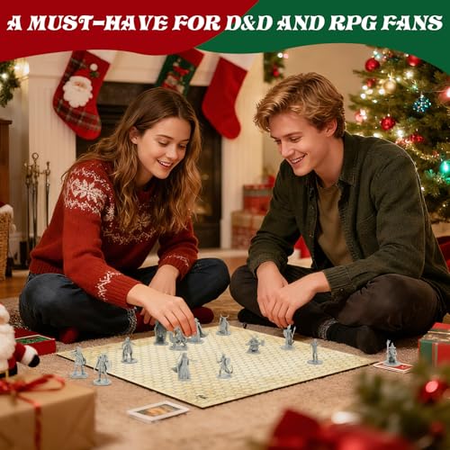 24-Day Fantasy Tabletop Advent Calendar – 24 Unpainted 28–32mm RPG Miniatures – PVC Figures for Roleplaying, Skirmish & Board Games – Holiday Gift for Game Masters & Painters