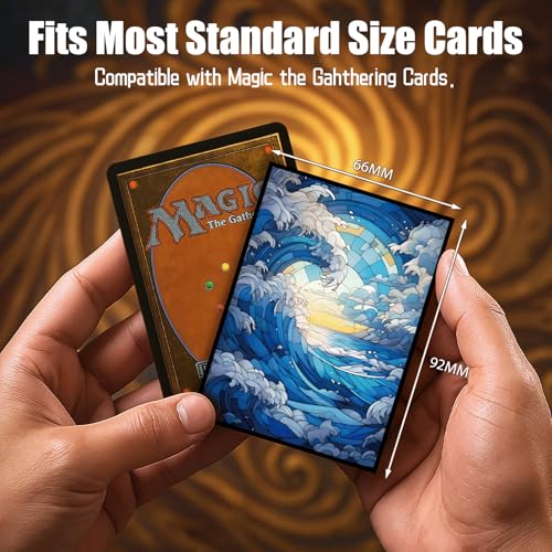 MTG Card Sleeves - Island - Ultra Clear Front & Matte Finish Back, 100 Count Standard Size Matte Art Sleeve for Magic The Gathering - color: Island