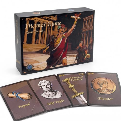 A & B GAMES Rome Tyrant Social Deduction Card Game for 5-10 Players, 14+ | Hidden roles and secret sides,Proposal voting each round,Bluffing debate and table talk,Quick setup with face-down play