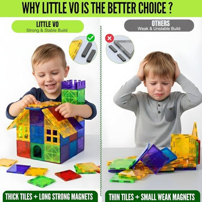 Magnetic Tiles 150 PCS with 2 Cars Bases, STEM Magnet Building Tiles for Kids Ages 3-12, Educational Building Magnets Toys, Creative Construction, Preschool Learning & Play for Childs - style: 150 Pieces