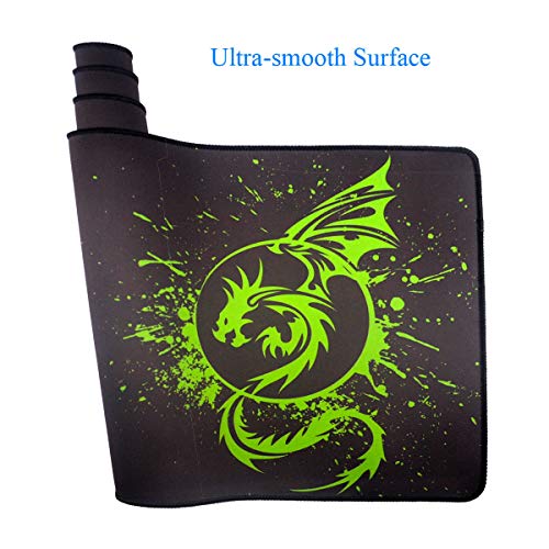 Large Mouse Pad Extended Speed Gaming Mouse Pad Fly Dragon Mouse Pad Gamer Office Computer Mouse Mat (A-Green) - color: A-Green