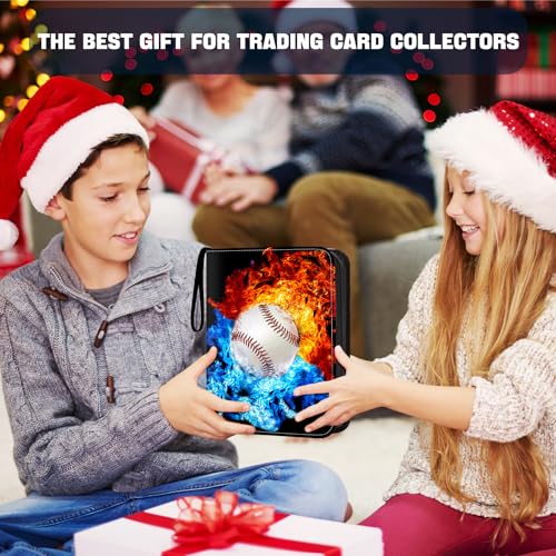 Baseball Card Binder with Sleeves,9-Pocket Trading Card Holder Card Collectors Album Hold Up to 900 Cards,Card Folder For Baseball Football Basketball Sport Trading Cards,TCG,MTG,PTG Games - color: Baseball-900