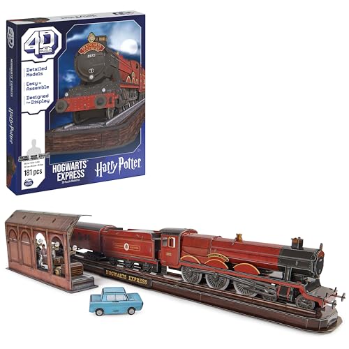 4D Build Harry Potter Hogwarts Express 3D Puzzle Model Kit for Adults | 181 Premium EPS Foam Pieces, No Glue or Tools Required, Home Decor Collectible Figure for Display, Screen-Free Hobby Ages 12+ - style: 3D Model, Themed, Pop Culture Replica