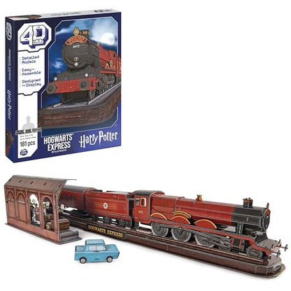 4D Build Harry Potter Hogwarts Express 3D Puzzle Model Kit for Adults | 181 Premium EPS Foam Pieces, No Glue or Tools Required, Home Decor Collectible Figure for Display, Screen-Free Hobby Ages 12+ - style: 3D Model, Themed, Pop Culture Replica