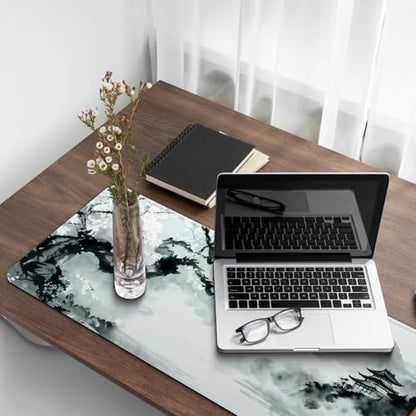 Gaming Mouse Pad with Anti-Slip Rubber Base, Extended Large Computer Mouse Mat with Stitched Edges, Long XL Anime Mousepad for Laptop and Keyboard, 31.5 x 11.8 inch (Japanese Cherry Blossom) - color: Japanese Cherry Blossom