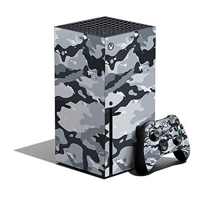 MightySkins Skin Compatible with Xbox Series X Bundle - Gray Camouflage | Protective, Durable, and Unique Vinyl Decal wrap Cover | Easy to Apply and Change Styles | Made in the USA - color: Gray Camouflage