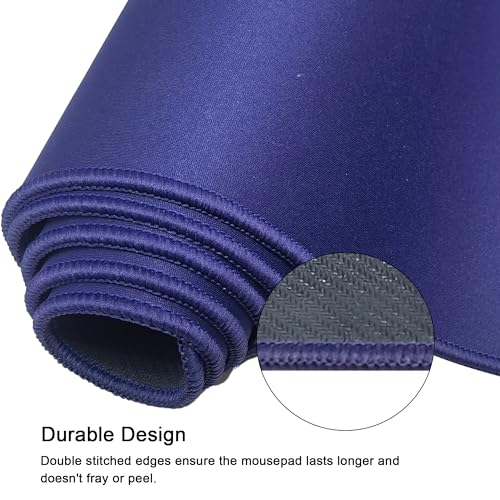 3XL Extended Gaming Mouse Pad/Mat 46"x20"(Navy Blue) - Large & Wide Desk Cloth Mousepad - Stitched/Water Proof/Non Slip Base - color: Navy Blue, size: 3XL 46"x20"
