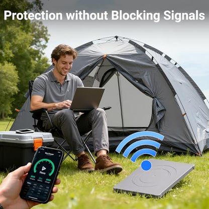 DAIERTEK Starlink Mini Protective Cover Case, Starlink Mini Accessories Silicone Protective Case Satellite Dish Waterproof & Anti-Scratch Cover Perfect for Outdoor Travel RV/Camping(Grey) - color: Gray