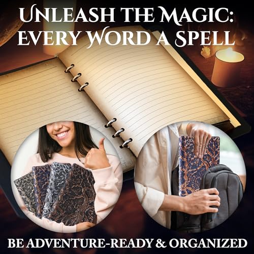 Notebook Journal, Refillable Binder for DND - 3D Tree of Life Design (A5) | A5 400 Pages (200 Sheets), Perfect for Dungeons and Dragons (D&D), Bonus Tabs and Ruler, for Players and DM's - color: Navy Gold