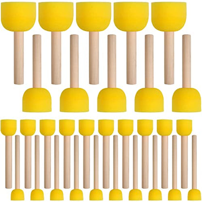 30 Pcs Round Sponges Brush Set, Round Sponge Brushes for Painting, Paint Sponges for Acrylic, Painting Tools for Kids Arts and Crafts (4 Sizes) - size: 30 PCS