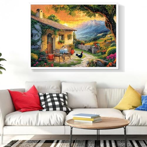 Jigsaw Puzzles 300 Pieces for Adults Village Puzzles Adults Kids Puzzles 300 Pieces Games Family Challenging Puzzle Gift Toy for Puzzle Enthusiasts Unique Brain Teaser 20.5x15IN - style: Village