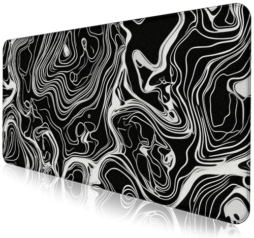 Marble Patterned XL Gaming Mouse Pad, Suitable for Office and Study Mouse Pads - color: Abstract Lines