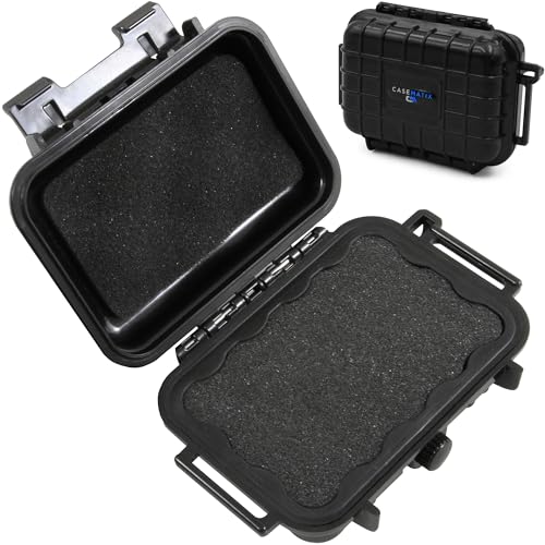 CASEMATIX 5.75" Waterproof Small Hard Case with Customizable Foam for Portable Electronics, Tools and Accessories - Hard Shell Small Plastic Case with Pre-Diced Travel Case Foam Interior - size: 5.75"