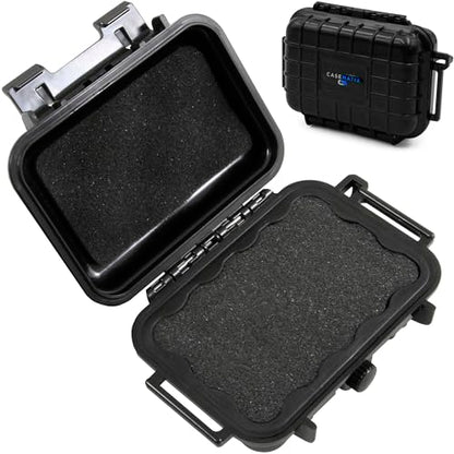 CASEMATIX 5.75" Waterproof Small Hard Case with Customizable Foam for Portable Electronics, Tools and Accessories - Hard Shell Small Plastic Case with Pre-Diced Travel Case Foam Interior - size: 5.75"