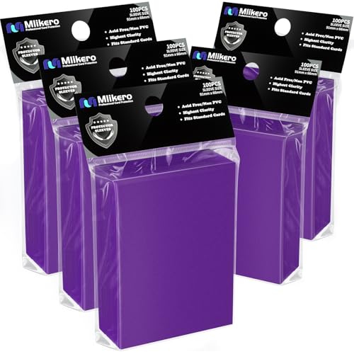 500 Count Card Sleeves, Matte Magic Card Sleeves, Smooth Shuffle & Tear Resistant, Fit for MTG, TCG, CCG (Purple) - color: Purple, size: 500 Pack