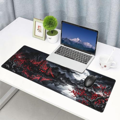Extended Gaming Mouse Pad, Large Mouse Mat, XL Desk Pad for Keyboard and Mouse, Non-Slip Rubber Base & Stitched Edges for Gamer Office 31.5x11.8 in - color: 6