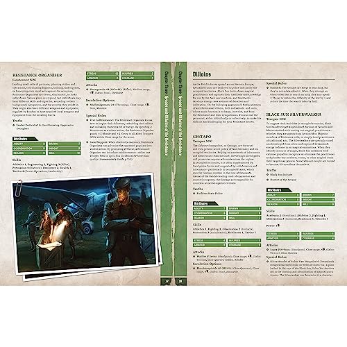 Modiphius: Achtung! Cthulhu 2d20: Vive La Resistance-Issue No. 9 - RPG Softcover Expansion Book, Complete Field Manual for Resistance Operatives - style: Vive La Resistance