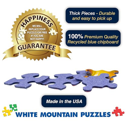 White Mountain 1000 Piece Jigsaw Puzzle, Bait Shack Seek & Find | Large Pieces, Gift for Adults and Family, 24"x30" in, Coastal Fishing Beach