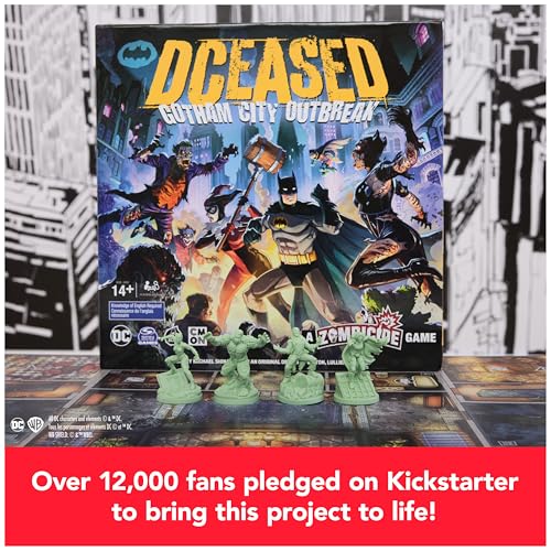Spin Master Games Dceased: Zombicide Cooperative Party Game for Comic Fans | Control DC Superheroes, Battle Undead Hordes & Zombie Heroes Includes Exclusive Collectible Figurines, 1-4 Players, Ages 14+