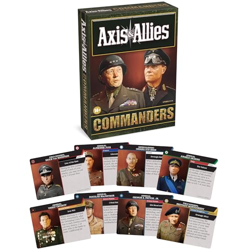 Renegade Game Studios Axis & Allies Commanders - 24 WWII Leader Tiles | Compatible with all core game editions, including 24 double-sided historical portraits of generals and admirals from 9