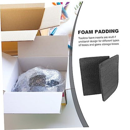 2pcs Foam Inserts for Toolbox Pre-Cut Foam Padding for Crafts and Case Packing Grid Lines for Board Game Storage and Drawer Organization