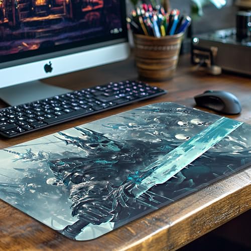 MTG Playmat Non-Slip Rubber Backing Printing Commander Board Game Desk Mat Duel Mat TCG PTCG Playmat 24x14 inches and Free Storage Bags (Skeleton Army) - color: Skeleton Army, size: 24"X14"