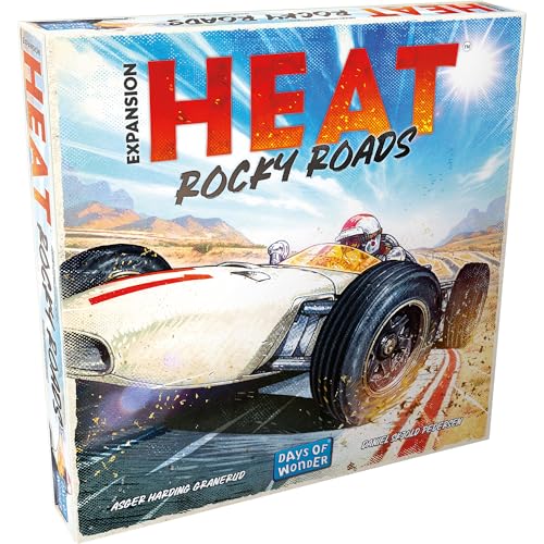 Heat: Rocky Roads Board Game Expansion | New Tracks & Mechanics, 1966 Championship Season, Strategy Game for Kids & Adults, Ages 10+, 1-7 Players, 60 Mins