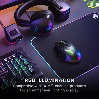 Turtle Beach Kone XP Air Wireless RGB Gaming Mouse for PC | 19K DPI Sensor, Rechargeable 100-Hr Battery, Charging Dock, 29 Programmable Inputs, Ergonomic, Bluetooth, 4D Wheel, Black - color: Black