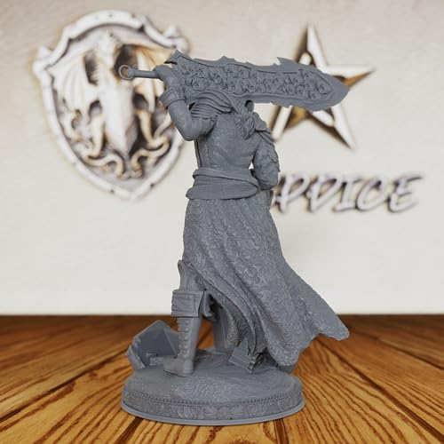 Vampire Swordsman Tabletop Unpainted Miniature Set, DND Minis for Dungeons and Dragons,Fantasy Role Playing Figurine, Great for Vampire Encounters & Gothic Theming- AS197