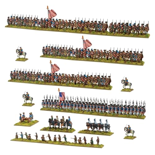 Warlord Games Revolution! - Continental Army Brigade - Epic Scale Miniatures for Black Powder Highly Detailed American War of Independence Era for Table-top Wargaming