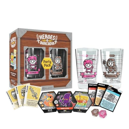 Rollacrit Party Pack Expansion | Adds 2 players to the RPG dungeon exploration party game, includes DND dice