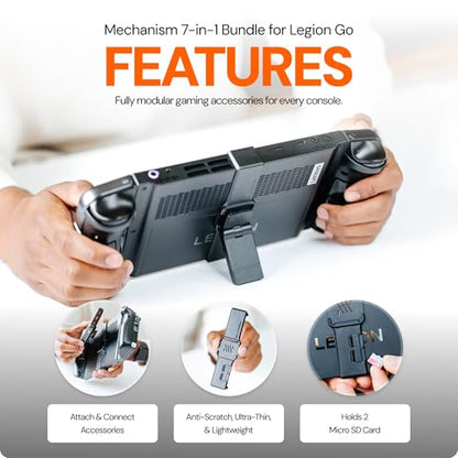 Mechanism 7-in-1 Bundle for Legion Go | Kickstand, Battery, VESA & Wall Mounting Kit | Mount Anything to Your Legion Go Console & It to Anything | Case Friendly Accessories - color: Legion Go