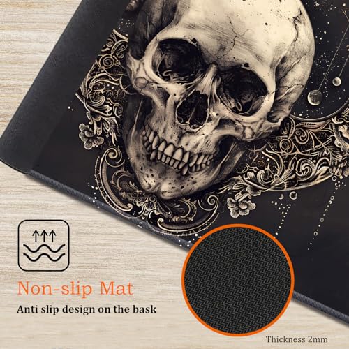 for MTG Playmat Non-Slip Rubber Play Mat with Storage Bag Combination, Ideal for Card Game Lovers TCG Play Mat, Moon Skull - color: Moon Skull