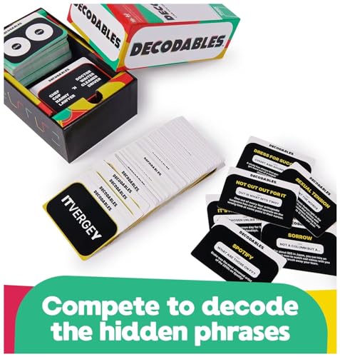 Spin Master Games, Decodables, A Hysterical Adult Party Game, Adult Card Game, Bachelorette Party Activity, 3-8 Players, for Ages 18 & Up - style: Decodables