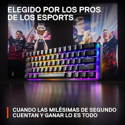 SteelSeries Apex Pro Mini HyperMagnetic Gaming Keyboard – Adjustable Actuation – Compact 60% Form Factor – RGB – PBT Keycaps – USB-C - size: Pro Mini 60%, style: Gen 2 Wired