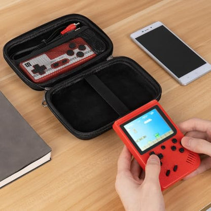 TOCCOOL Handheld Game Console Carrying Case, Protective Travel Retro Mini Game Console Box for Charging Cable, Earphones, Batteries, and Accessories (Black) - color: Black