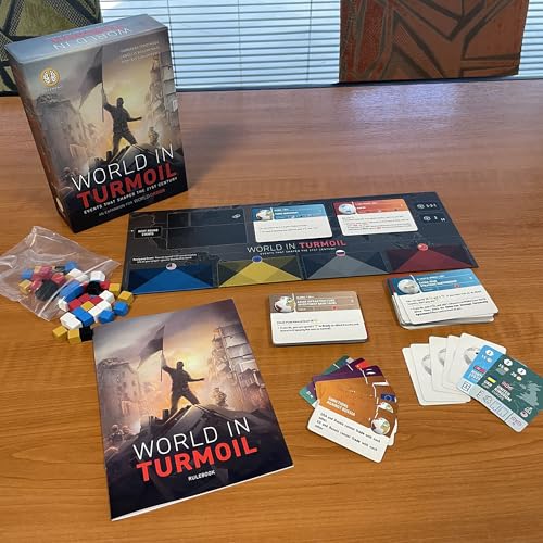 World Order: World in Turmoil - Board Game Expansion, 60 Recent Events that Shaped The 21st Century, New Threats & Scenarios, Ages 14+, 2-4 Players - style: World in Turmoil