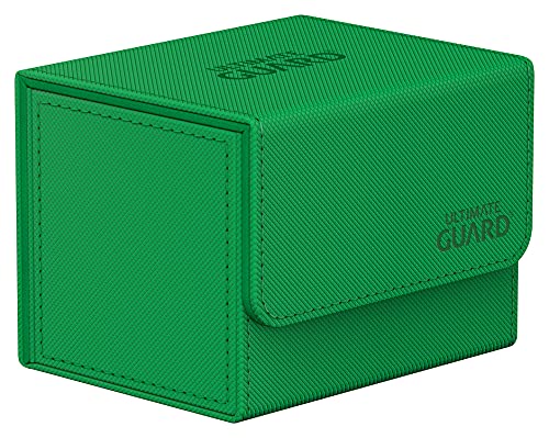 Ultimate Guard Sidewinder 100+, Deck Box for 100 Double-Sleeved TCG Cards, Green, Magnetic Closure & Microfiber Inner Lining for Secure Storage - color: Green, size: 100+