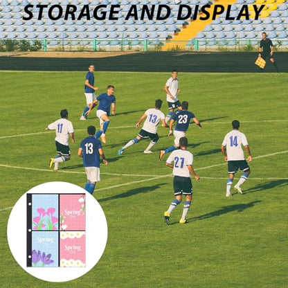 25 Pack 200 Pockets Card Sheets for Binder, PVC Binder Card Sleeves Black Background Trading Card Binder Sleeves Baseball Cards Protectors for Game Cards Photocard