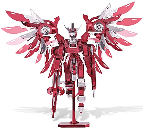 Piececool 3D Metal Puzzles for Adults, Thundering Wings Figure Mecha Model Kits Steel Metal 3D Model Building Kit, Brain Teaser DIY for Teens Man Woman, 215 Pcs - color: Titan