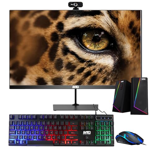 TechMagnet All in one Desktop Computer,Cheetah 4,Intel Core i5 4th Gen,16GB DDR3,1TB SSD,New 22 inch LED,MTG RGB Keyboard Mouse,RGB Speaker and Webcam,USB Wi-Fi,Windows 11(Renewed) - size: 16GB/1TB SSD, style: 22 Inch