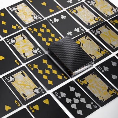 REGUICORP Playing Cards 3 Pack, Waterproof Black and Gold Playing Cards, HD Flexible Personalized Deck of Cards, Standard Poker Size for Family Game Night and Gifts, Fun for All Ages