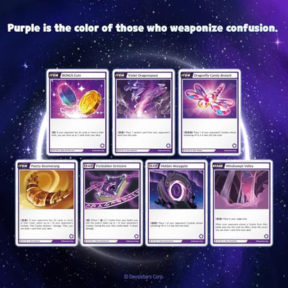CookieRun Trading Card Game: Starter Deck Purple | 2 Player Competitive TCG | 20 Minutes | Includes 60 Cards - style: Purple